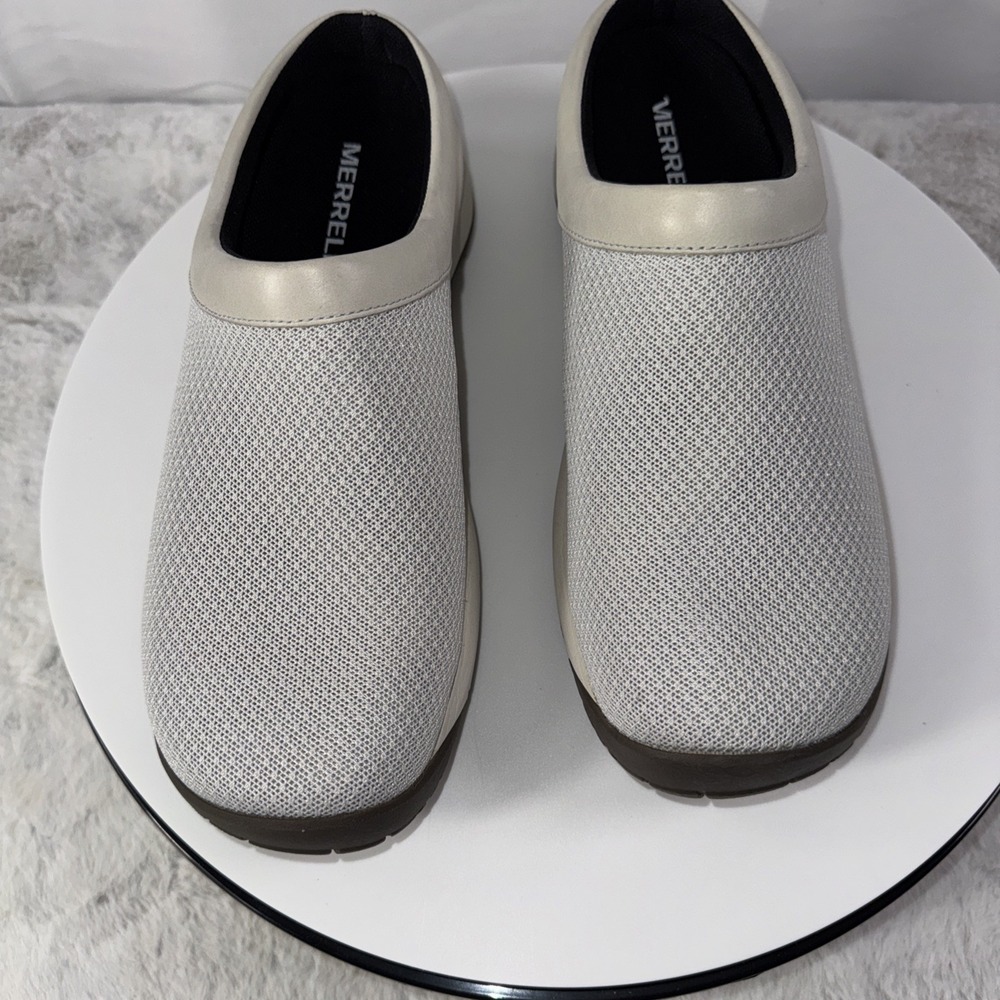 Women's Merrill Encore Breeze 4 Slip On Clogs In Light Gray Size 8.5 - Picture 3 of 6